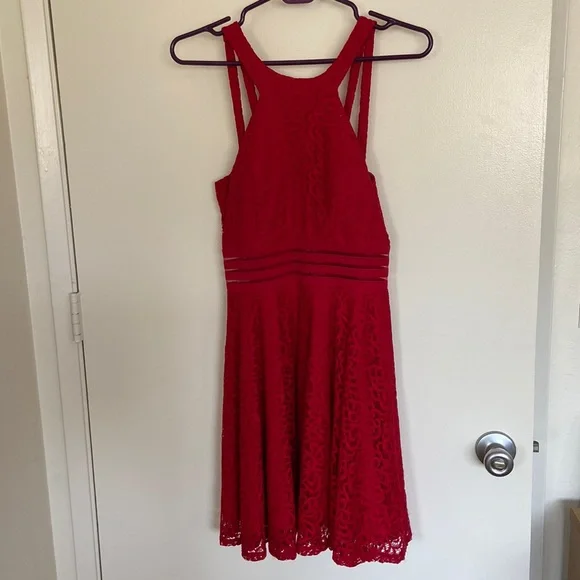 chinese dress ladies GLS Plus Size Red Halter Prom Dress - 2XL